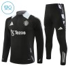 Manchester United Trainings Sweatshirt Quarter-zip 2024-25 Zwarte - Kids